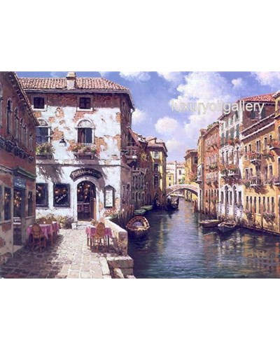 ציור שמן תעלות ונציה הציורית והצבעונית